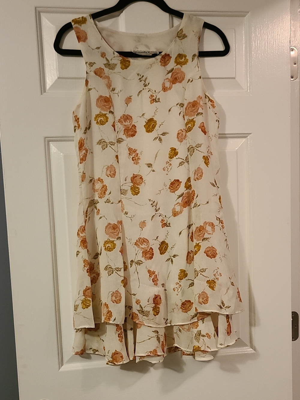 Vintage 1997 Beverly Rose Floral High-Low Dress Size S